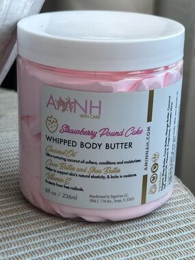 Aminnah Skin Care Strawberry Pound Cake Whipped Body Butter